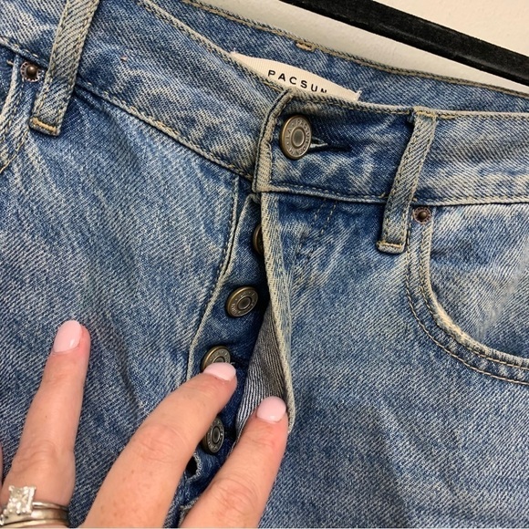 Pacsun Distressed High Rise Straight Jeans - Picture 6 of 12